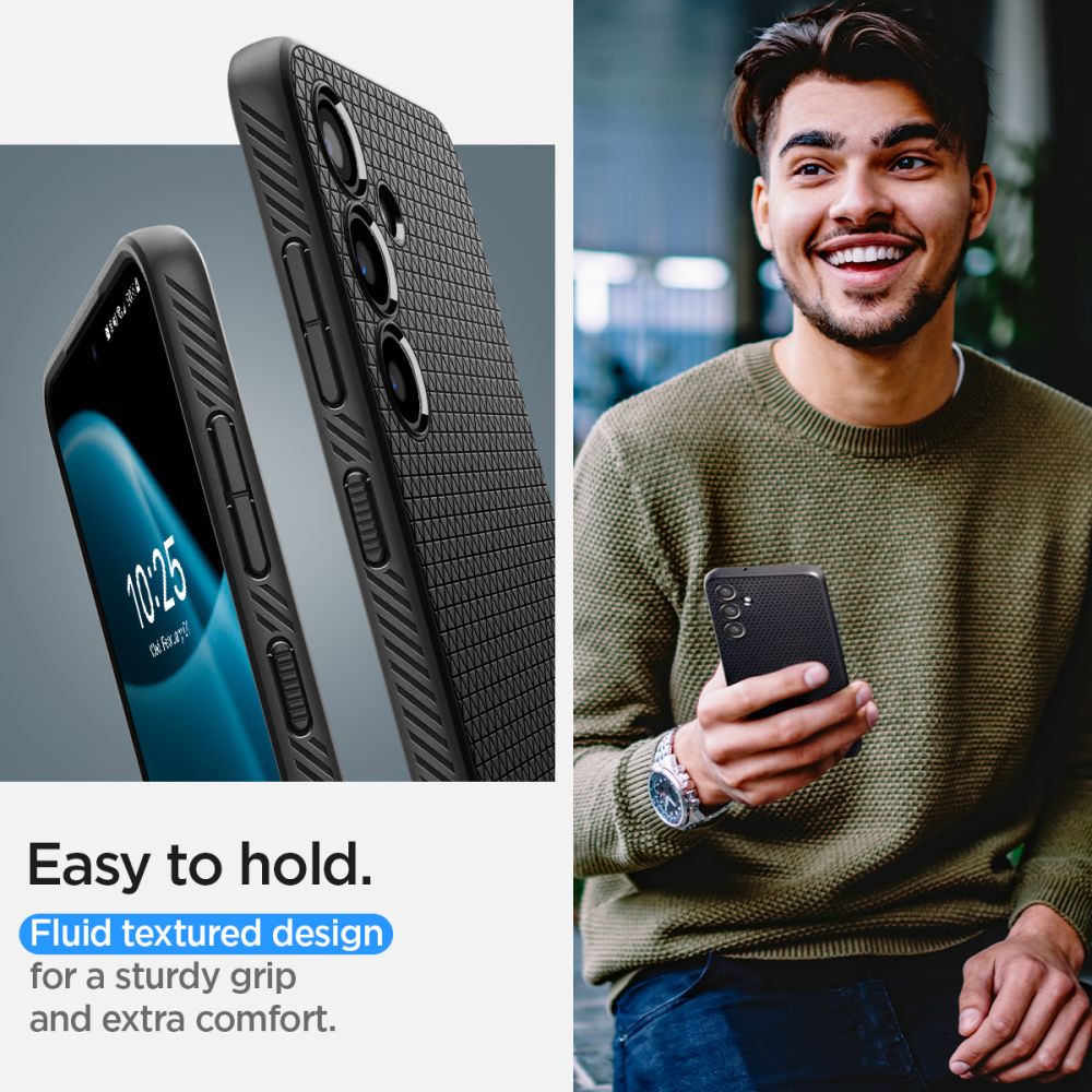 Spigen Liquid Air-etui til Samsung Galaxy S24 - mat sort