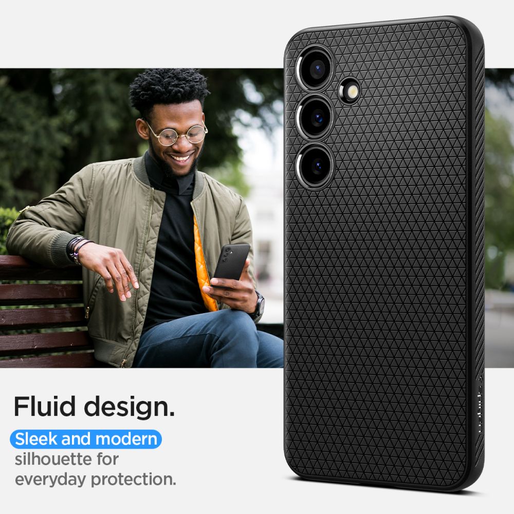 Spigen Liquid Air-etui til Samsung Galaxy S24 - mat sort