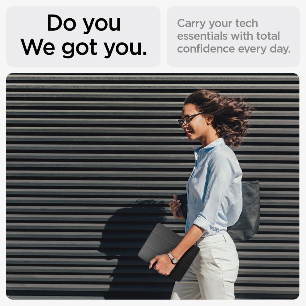 Spigen Urban Fit-etui til iPad Air 10,9'' 4/5 2020-2022 / 11,6'' 2024 - Sort