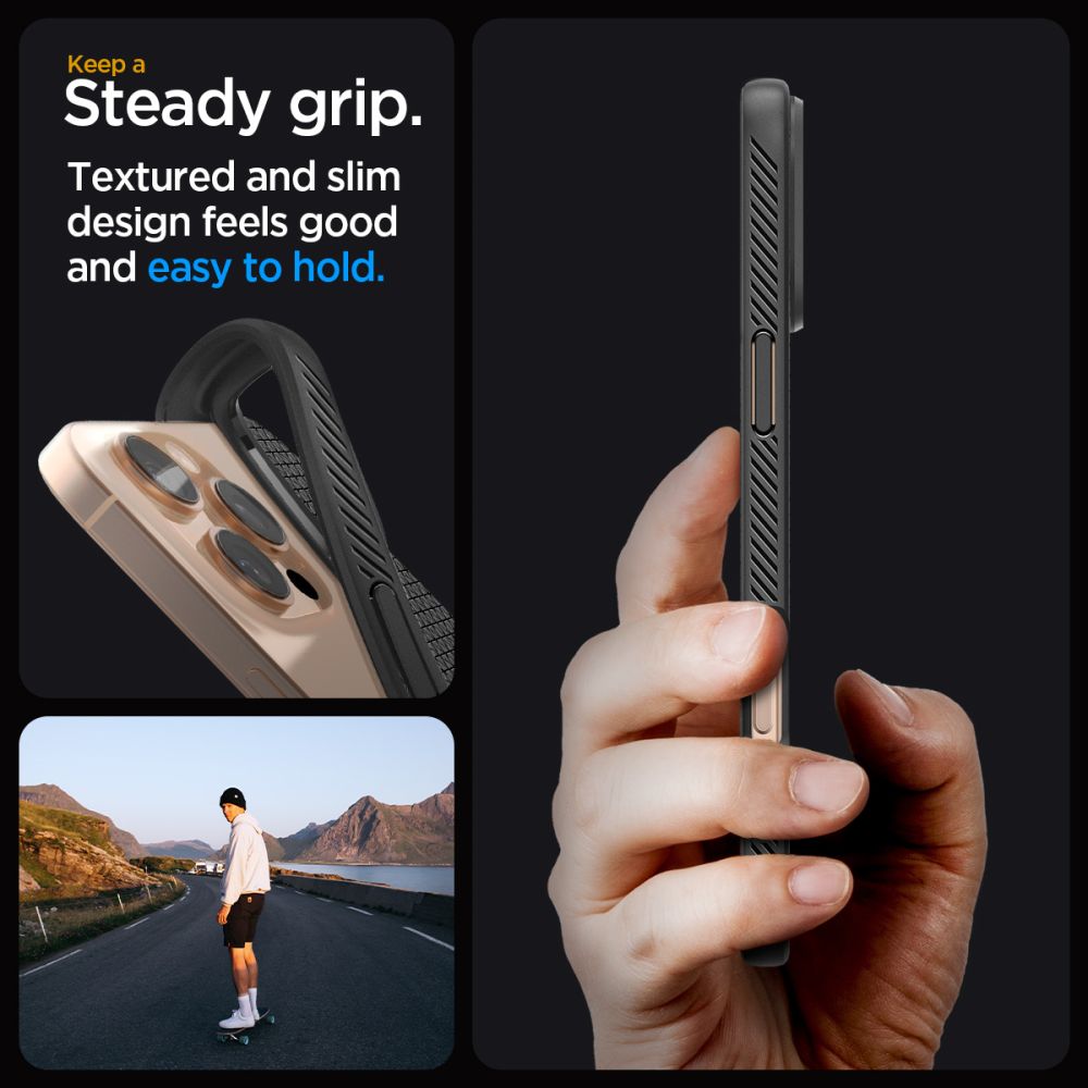 Spigen Liquid Air iPhone 16 Pro-kuffert - sort