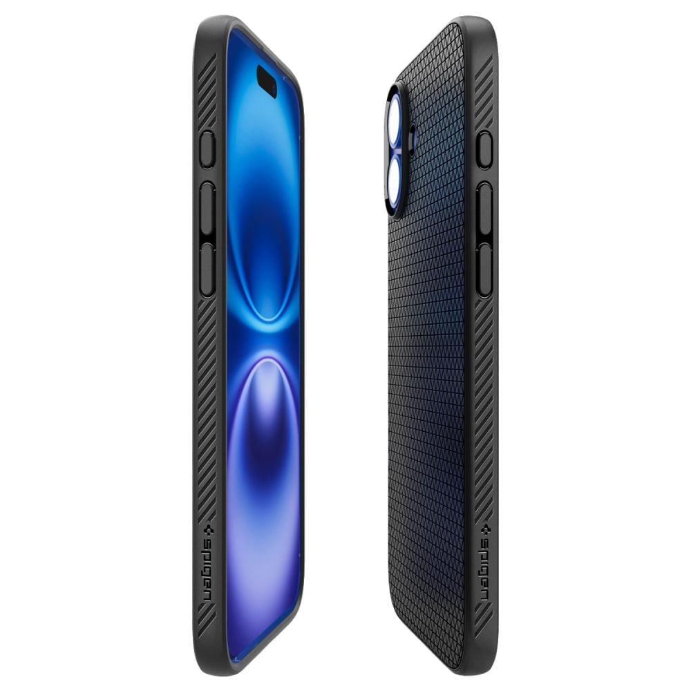 Spigen Liquid Air iPhone 16 Kuffert - Sort