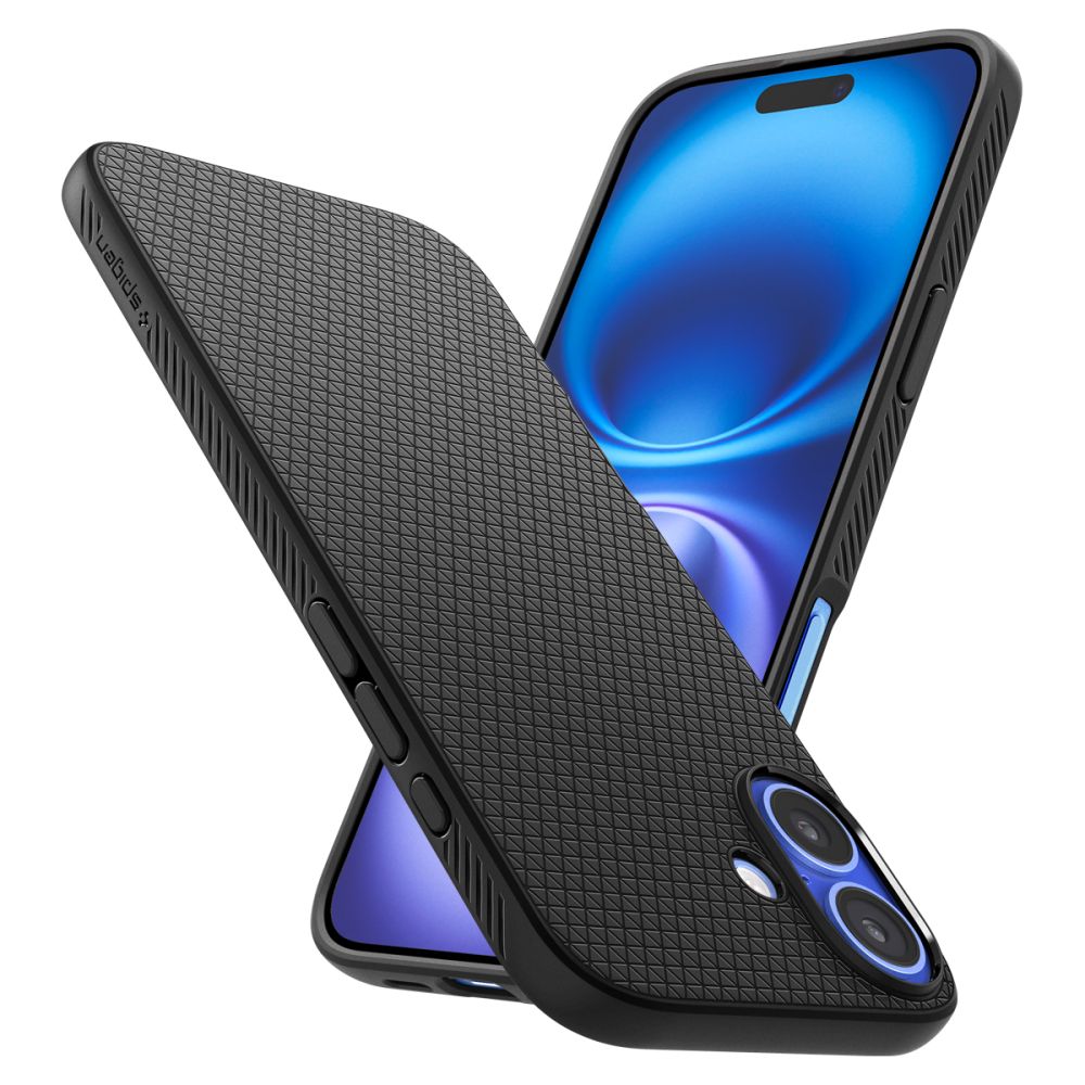Spigen Liquid Air iPhone 16 Kuffert - Sort