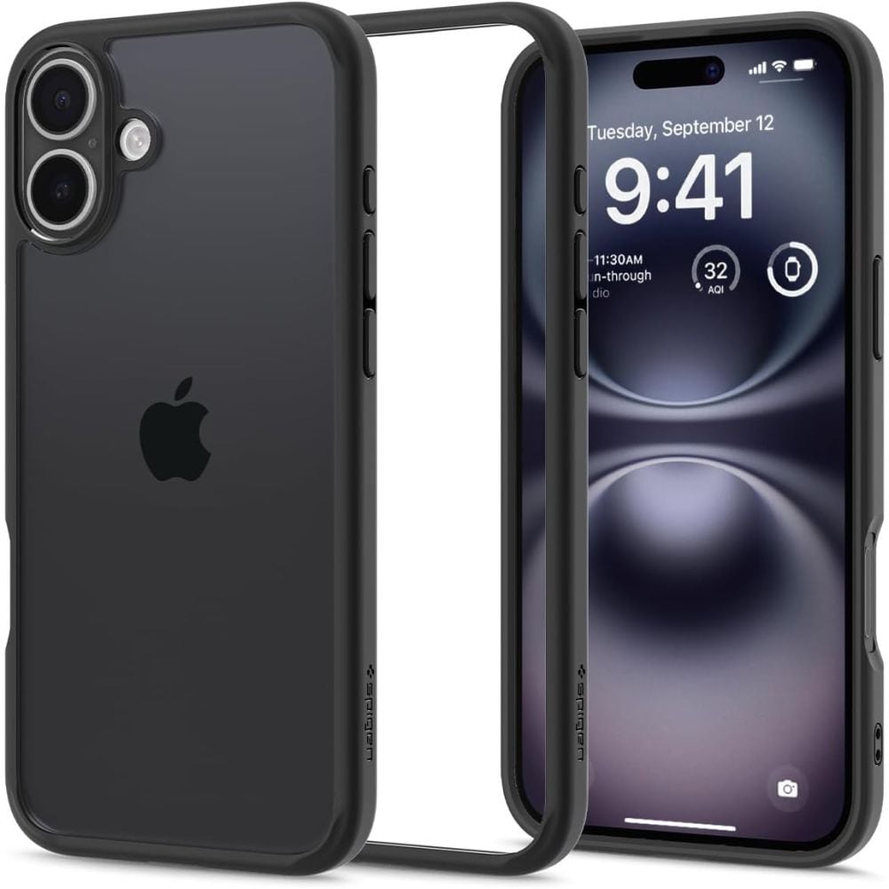 Spigen Ultra Hybrid iPhone 16 Fodral - matt svart