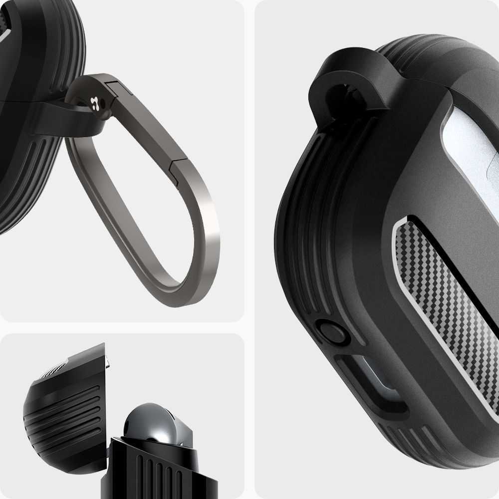 Spigen Rugged Armor Samsung Galaxy Buds 3 / 3 Pro-etui - Sort
