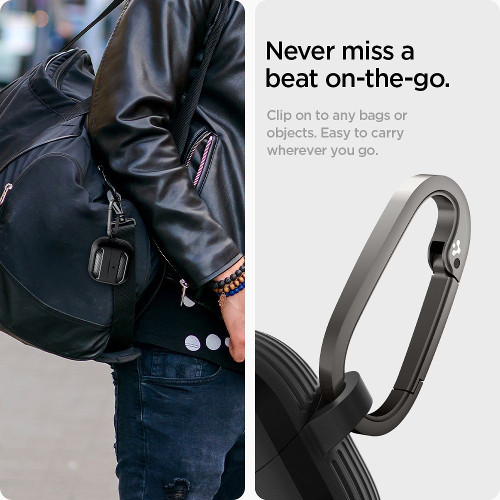 Spigen Rugged Armor Samsung Galaxy Buds 3 / 3 Pro-etui - Sort