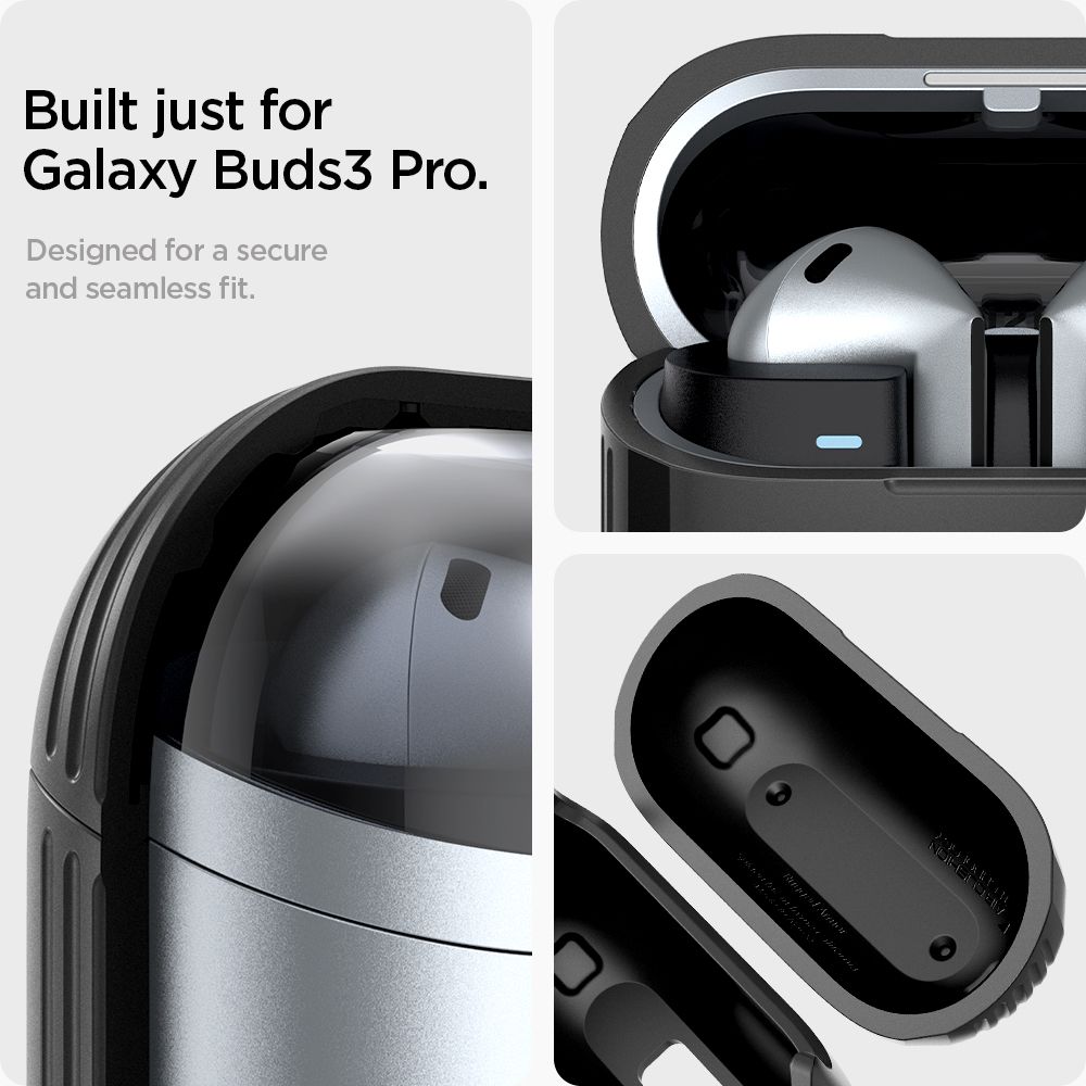 Spigen Rugged Armor Samsung Galaxy Buds 3 / 3 Pro-etui - Sort