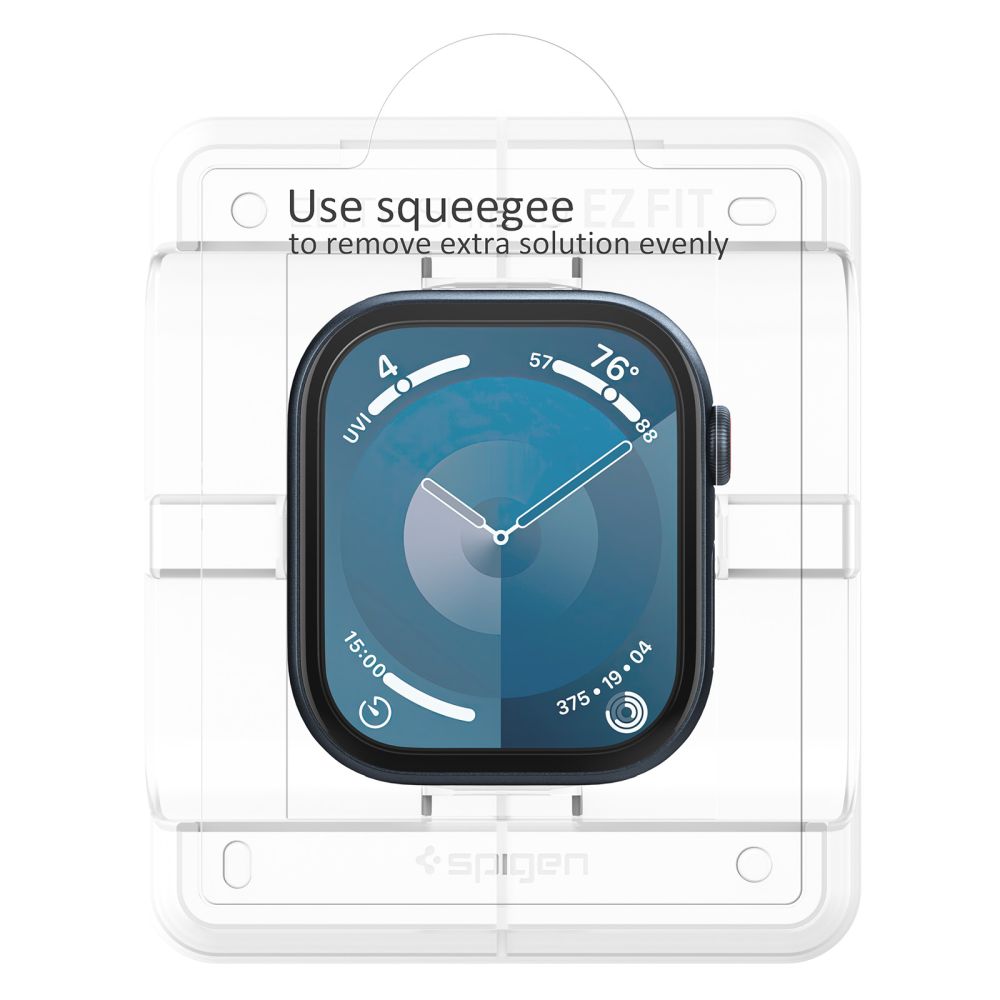 Spigen Elite Shield "EZ FIT" Hybrid Glass 2-PACK til Apple Watch 10 (42MM) - Clear