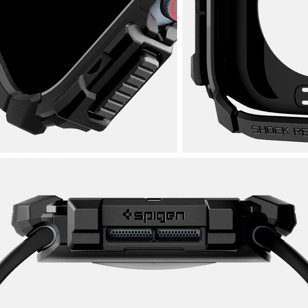 Spigen Robust panseretui til Apple Watch 10 46mm - Sort