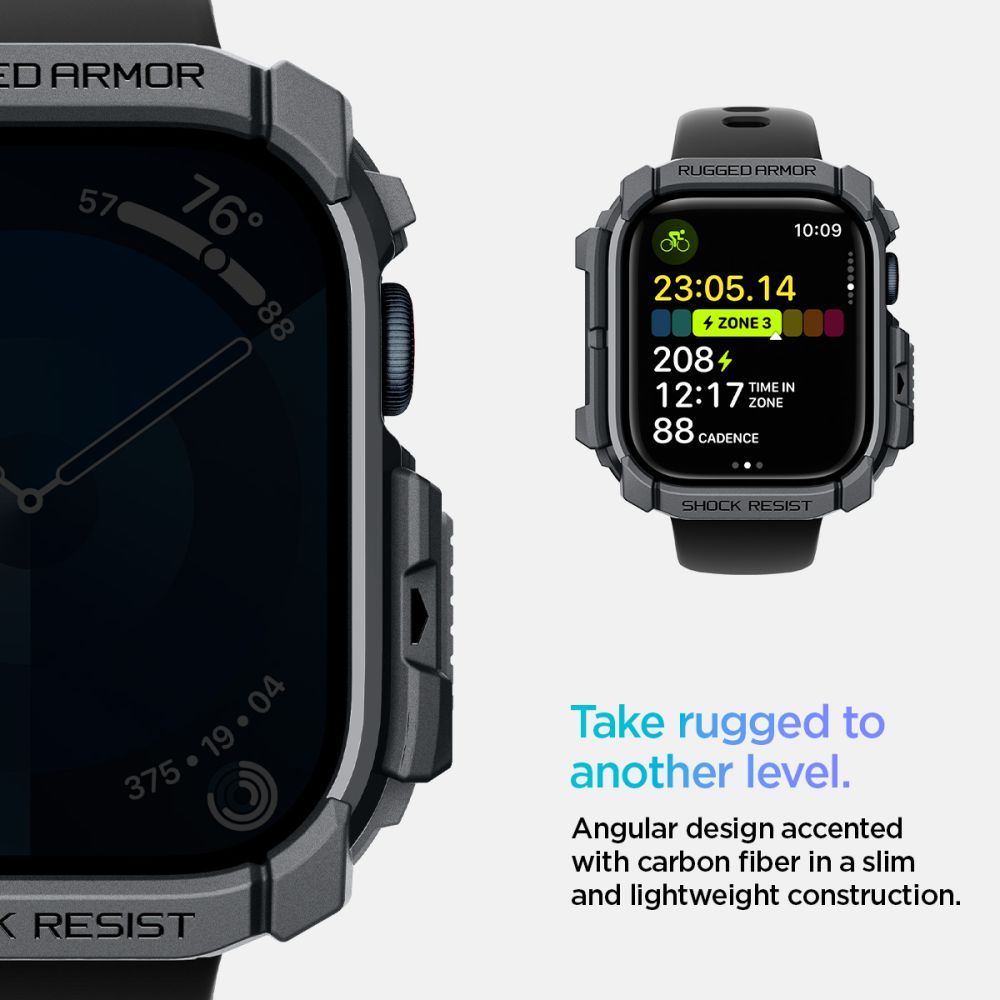 Spigen Robust panseretui til Apple Watch 10 46mm - grå