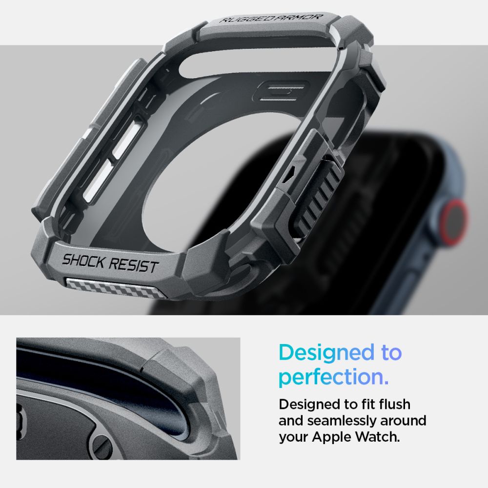 Spigen Robust panseretui til Apple Watch 10 46mm - grå