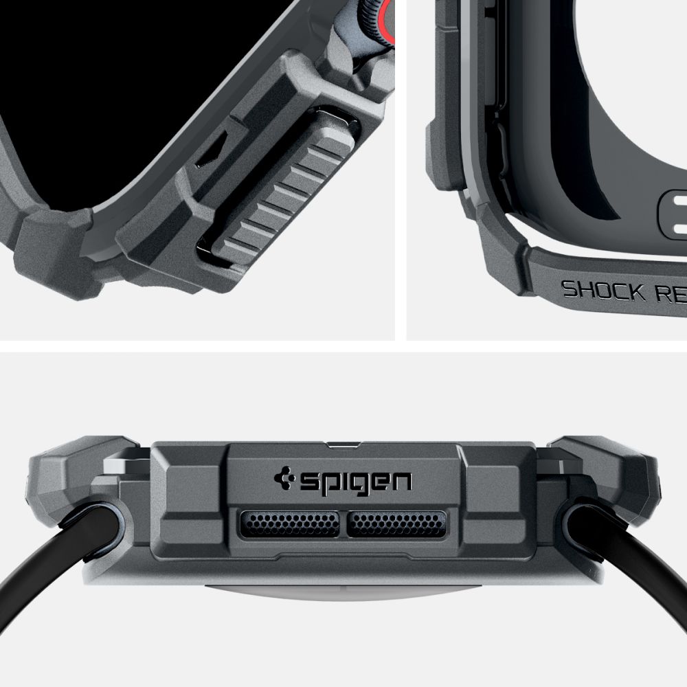 Spigen Robust panseretui til Apple Watch 10 46mm - grå
