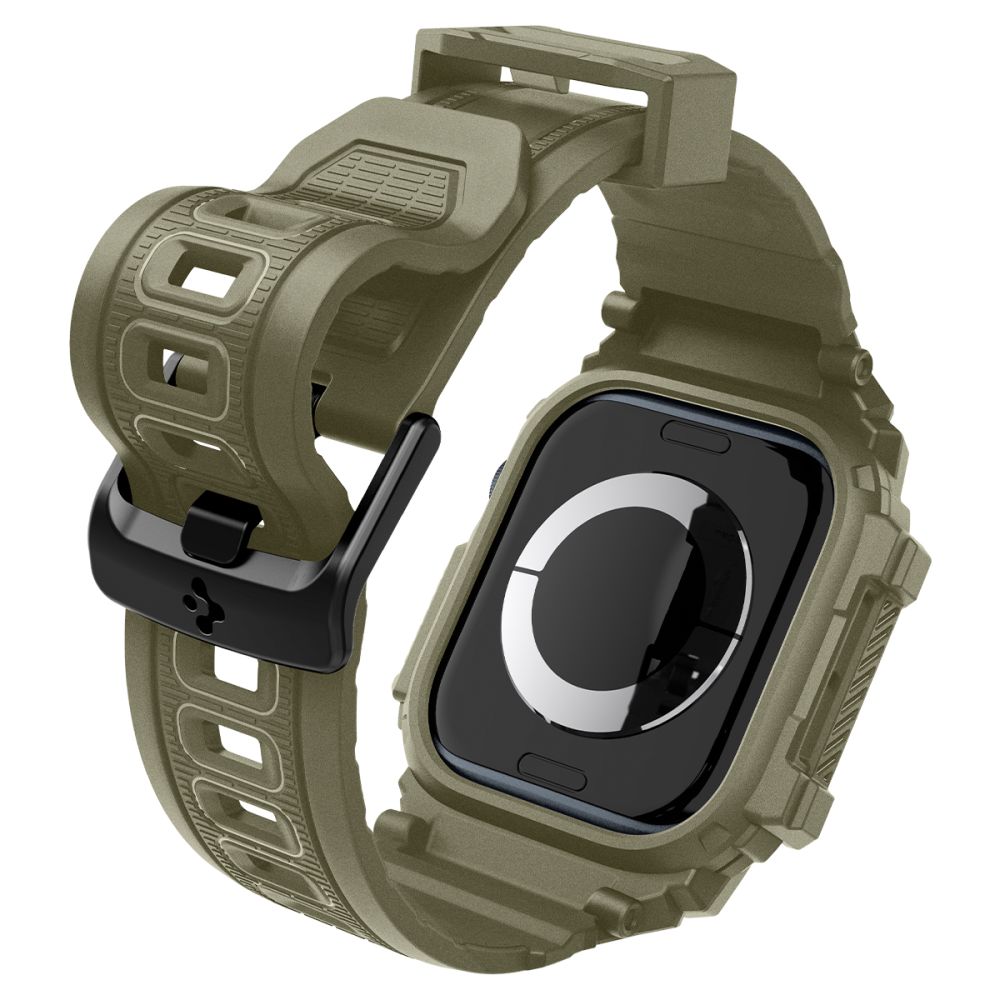 Spigen Rugged Armor "Pro"-armband för Apple Watch 10 (46MM) - Grön