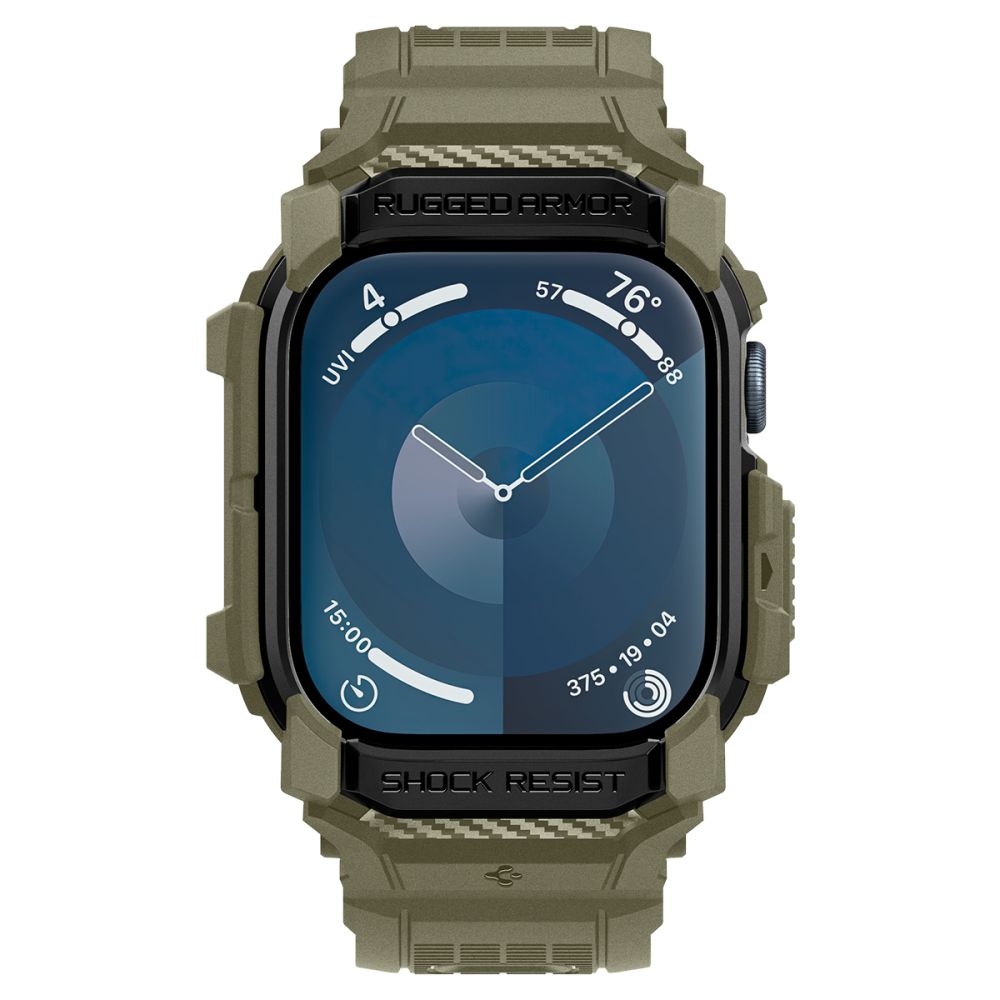 Spigen Rugged Armor "Pro"-armband för Apple Watch 10 (46MM) - Grön