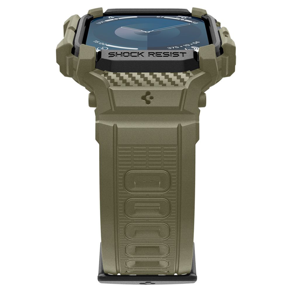 Spigen Rugged Armor "Pro"-armband för Apple Watch 10 (46MM) - Grön