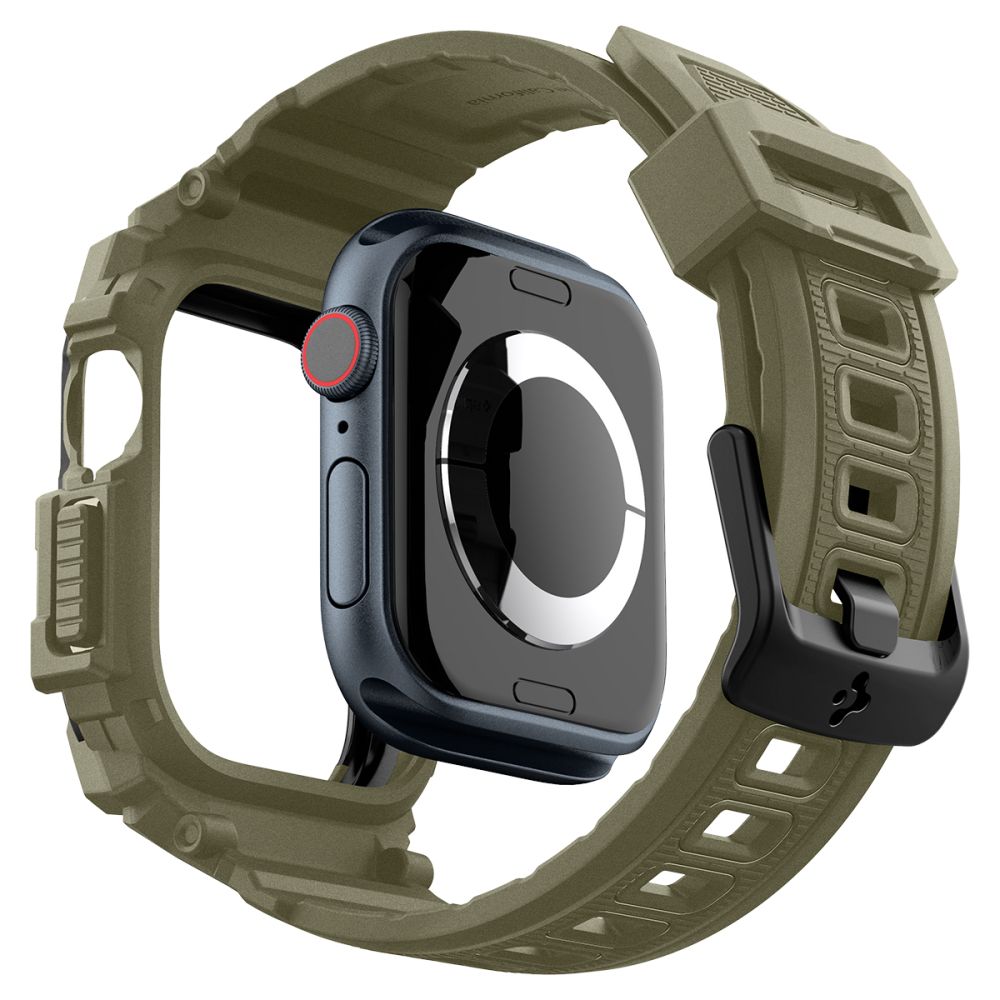 Spigen Rugged Armor "Pro"-armband för Apple Watch 10 (46MM) - Grön