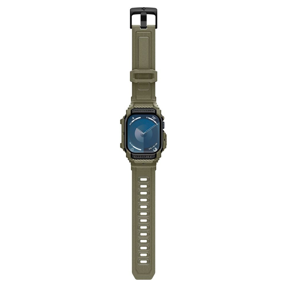 Spigen Rugged Armor "Pro"-armband för Apple Watch 10 (46MM) - Grön