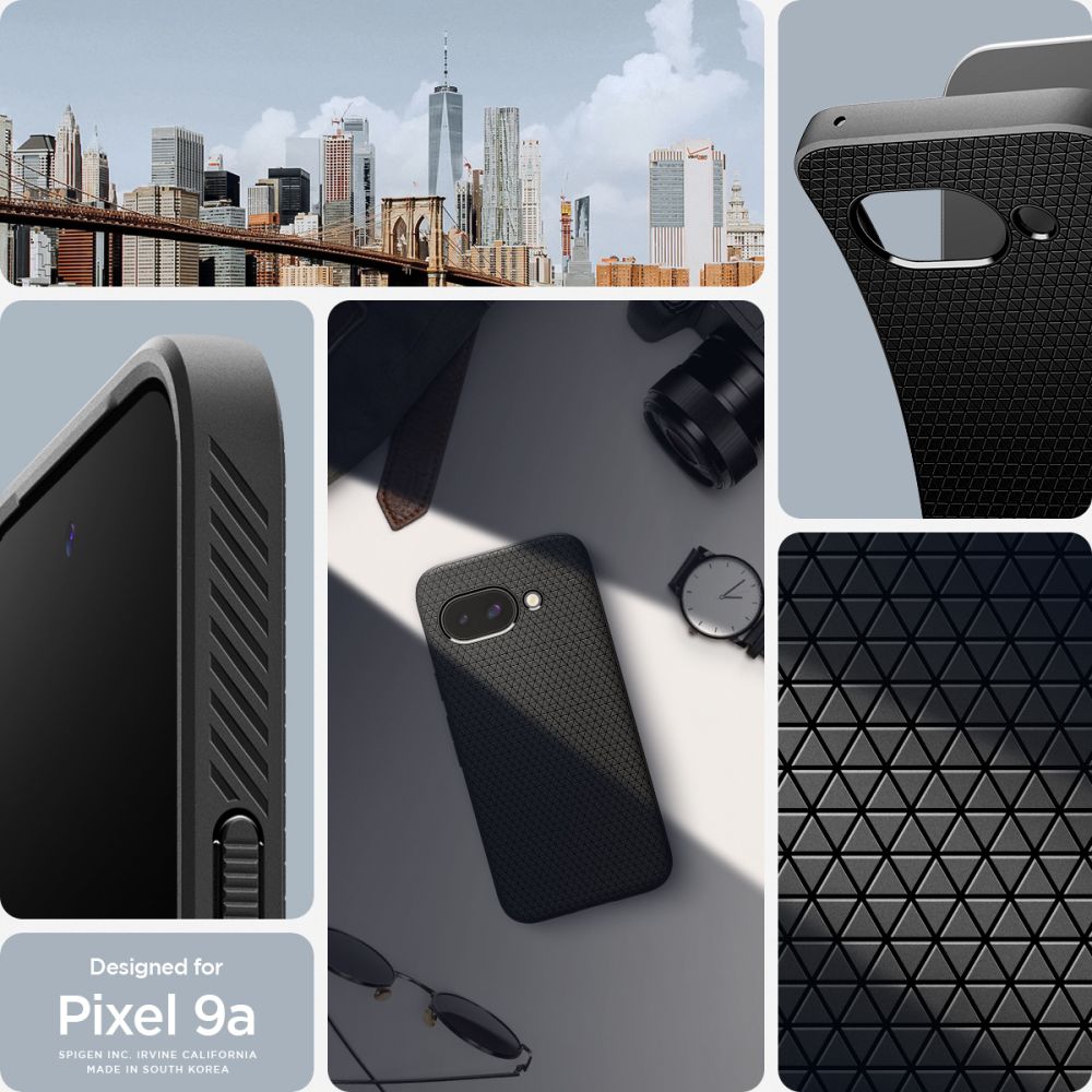 Spigen Liquid Air-etui til Google Pixel 9A - mat sort