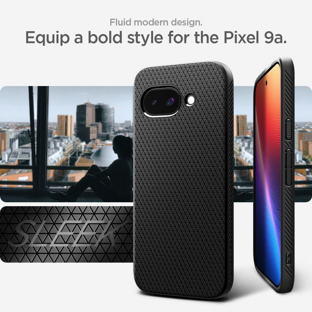 Spigen Liquid Air-etui til Google Pixel 9A - mat sort