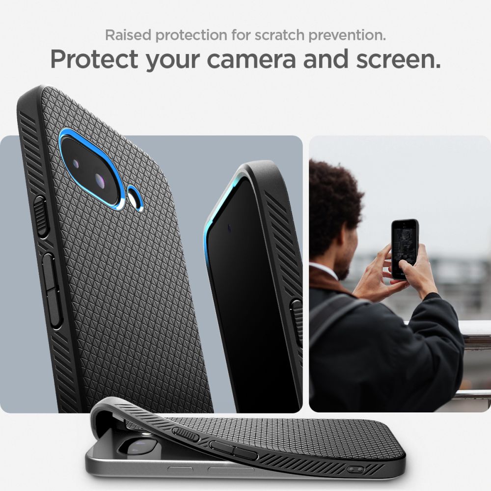 Spigen Liquid Air-etui til Google Pixel 9A - mat sort