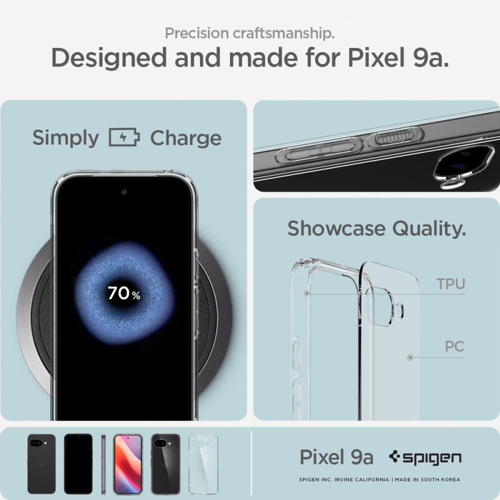 Spigen Ultra Hybrid-etui til Google Pixel 9A - Klar