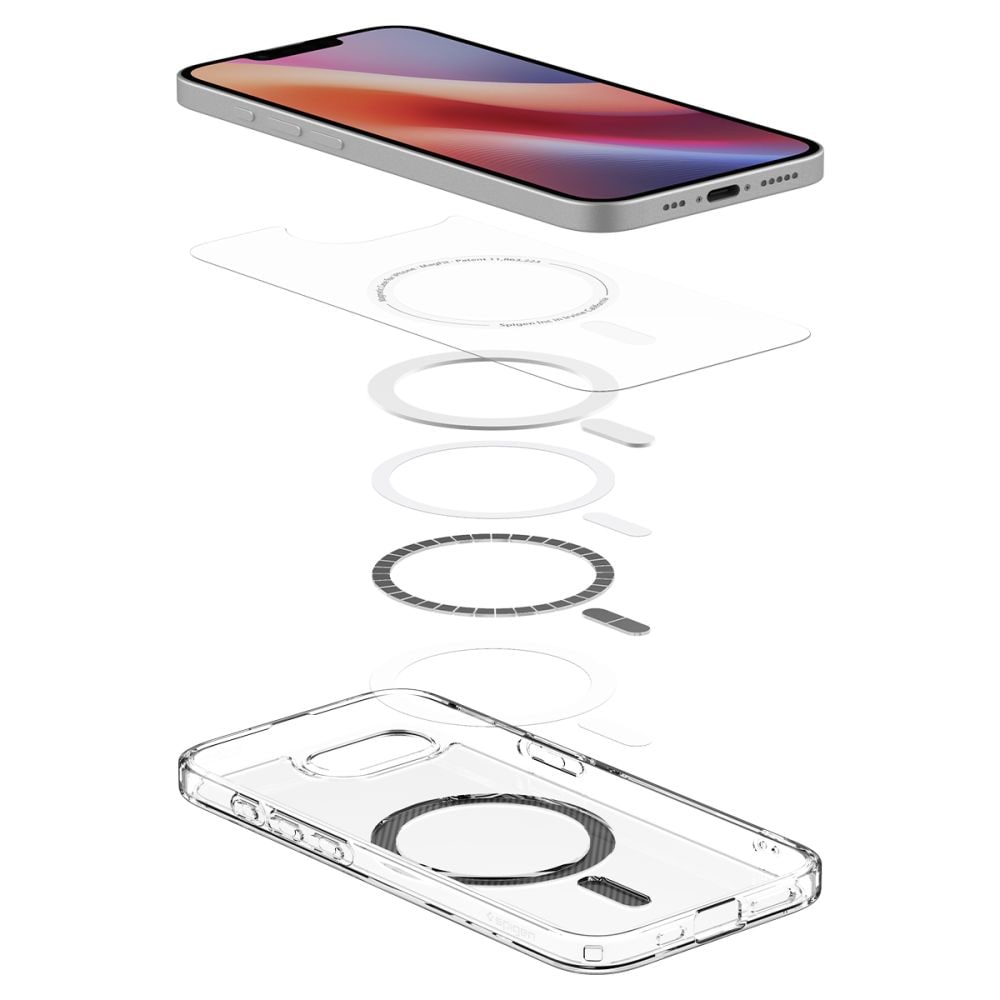 Spigen Ultra Hybrid MagSafe iPhone 16e kulfiberetui - klar