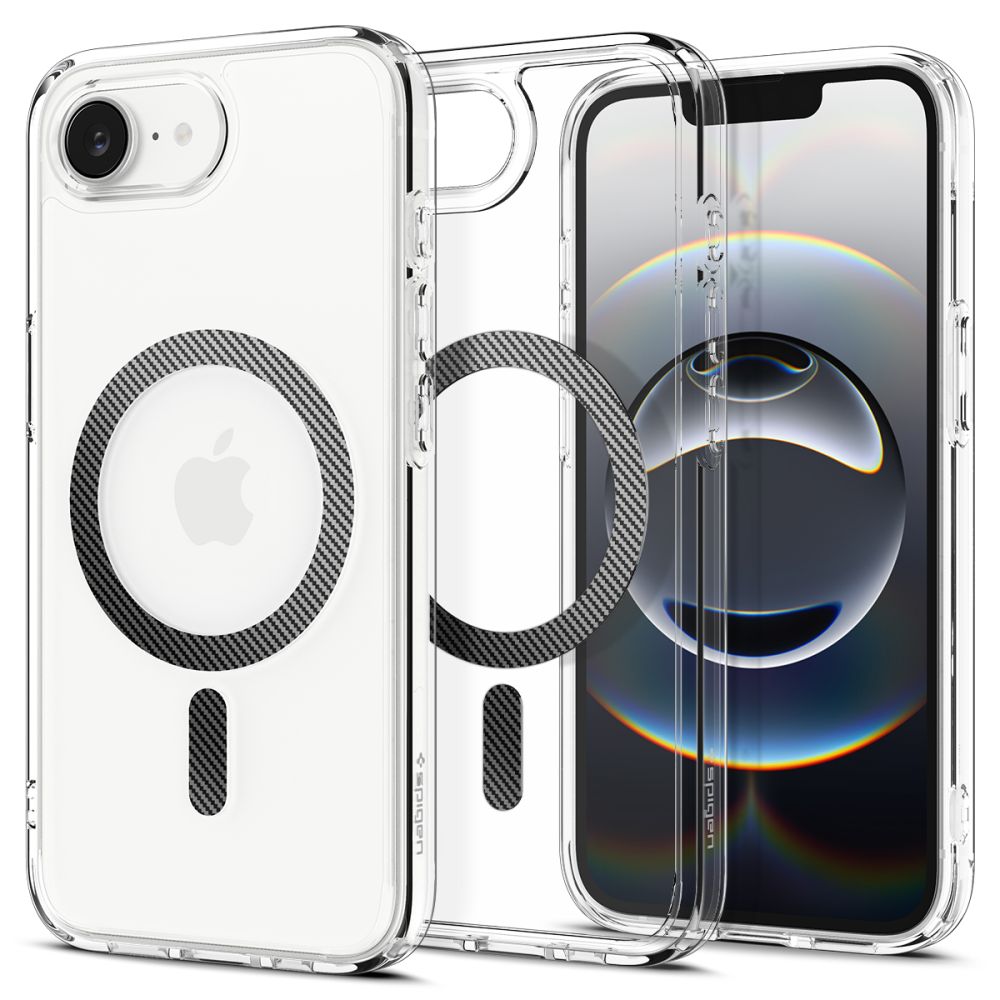 Spigen Ultra Hybrid MagSafe iPhone 16e kulfiberetui - klar