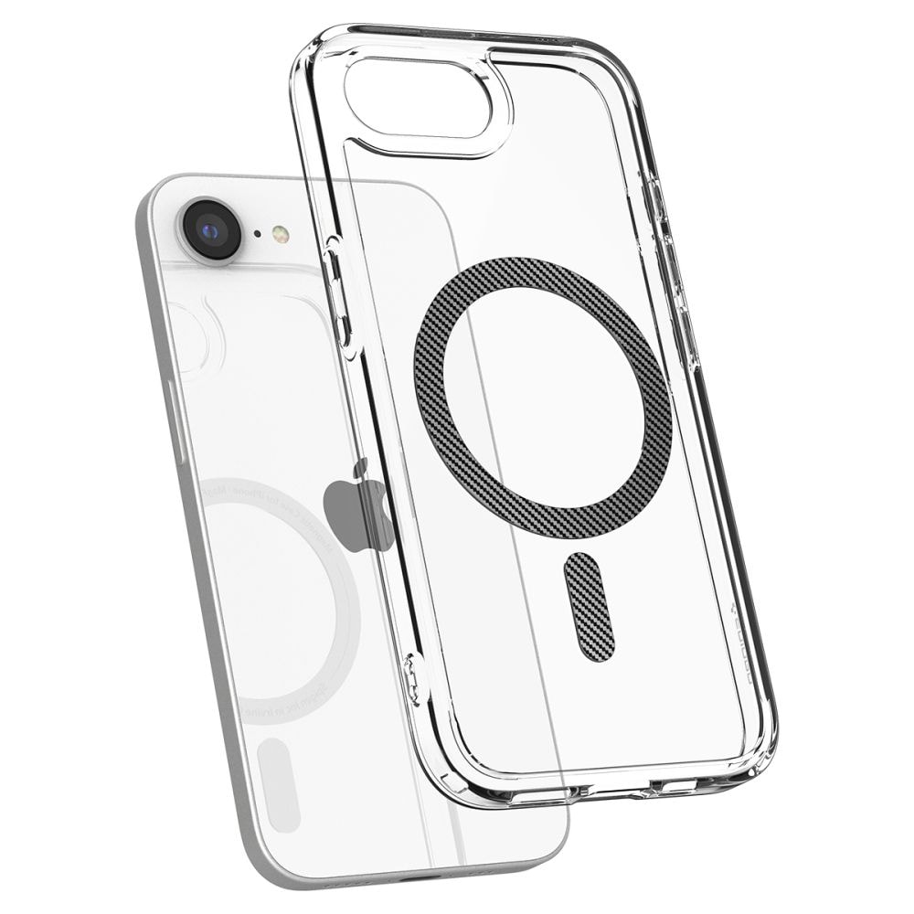 Spigen Ultra Hybrid MagSafe iPhone 16e kulfiberetui - klar