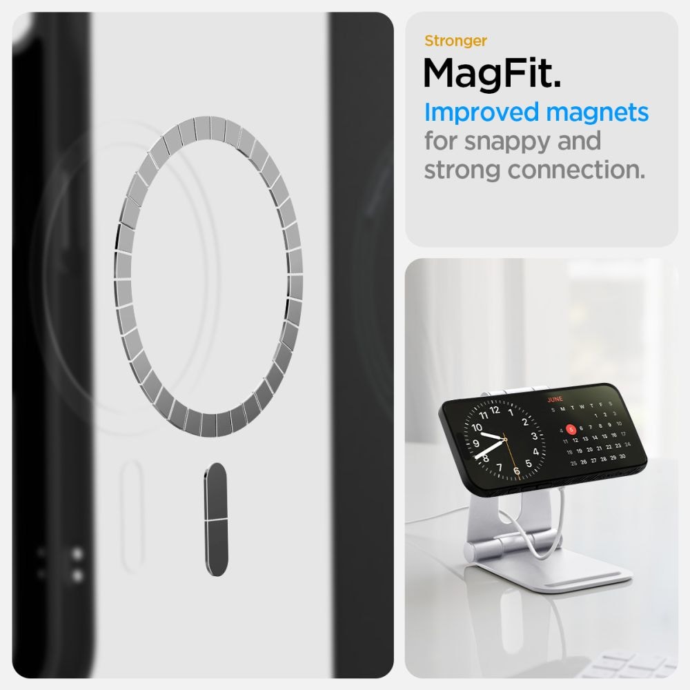 Spigen Liquid Air Mag MagSafe iPhone 16e-etui - mat sort