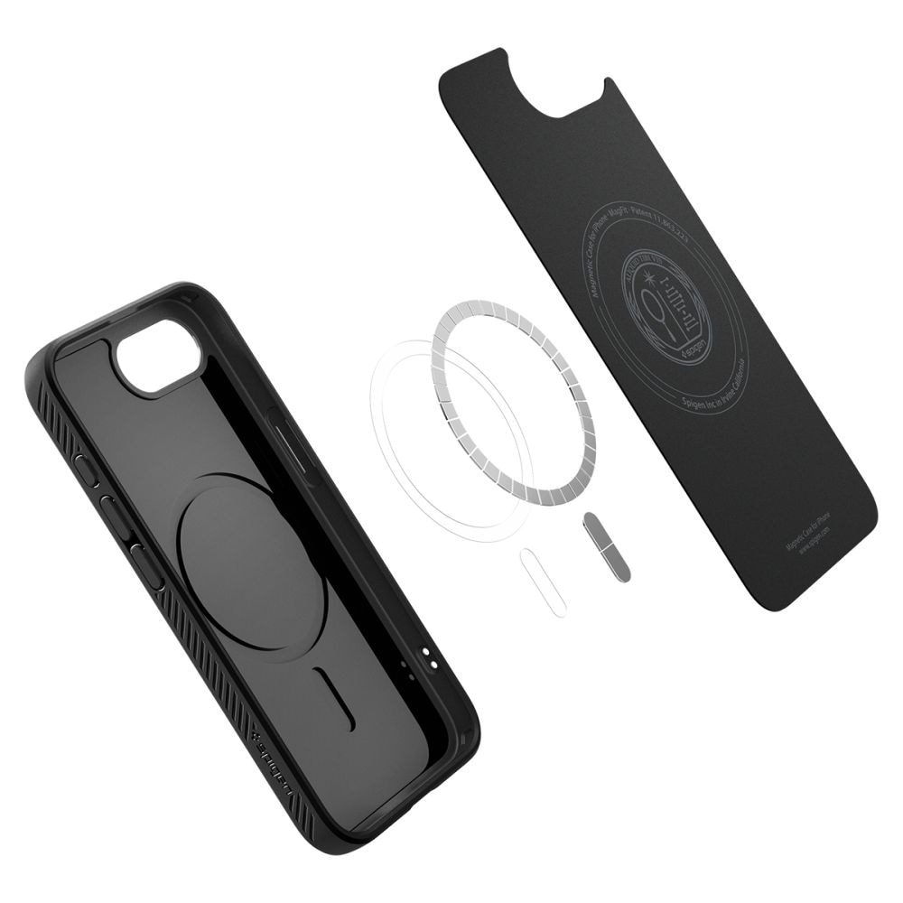 Spigen Liquid Air Mag MagSafe iPhone 16e-etui - mat sort