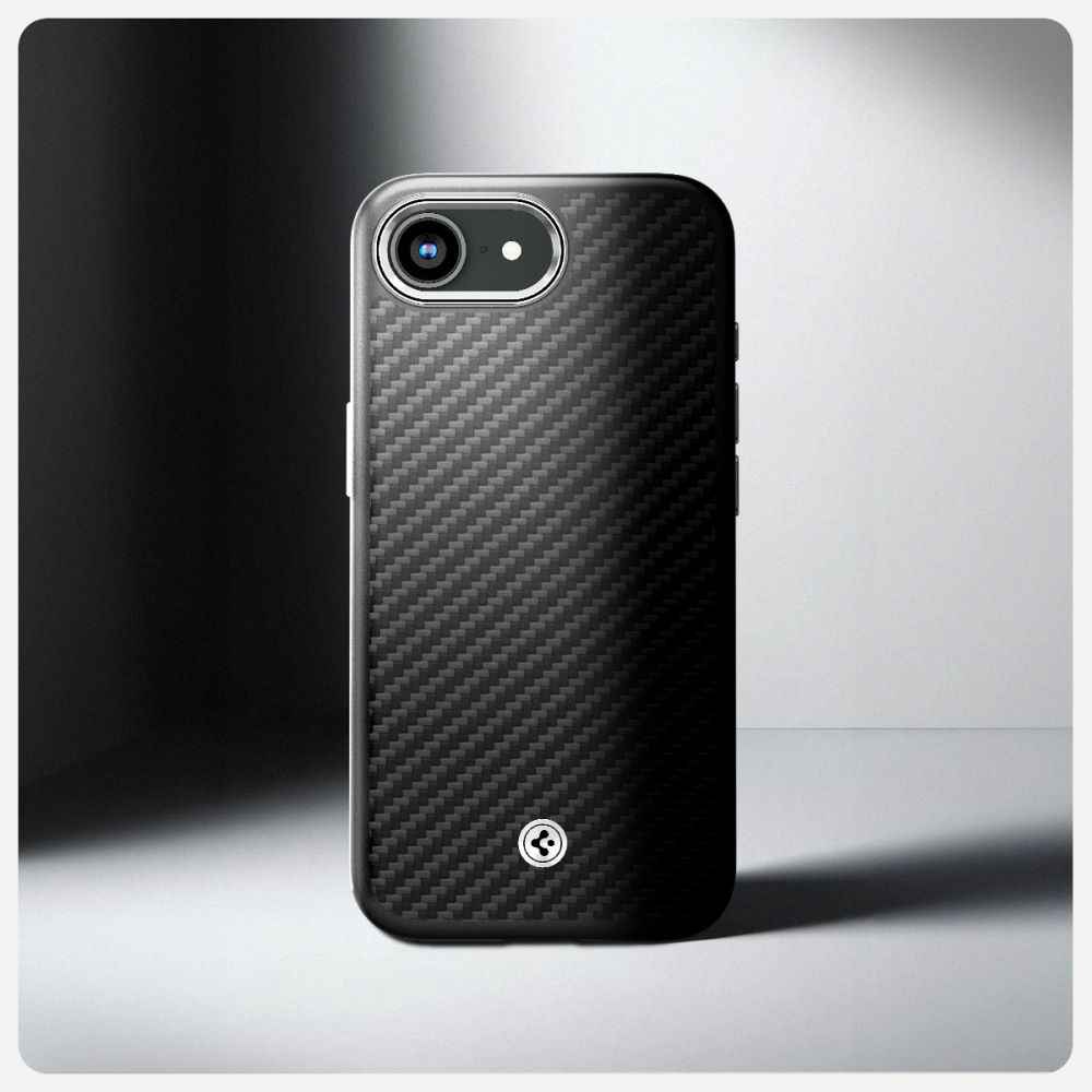 Spigen Enzo Aramid MagSafe iPhone 16e-etui - sort