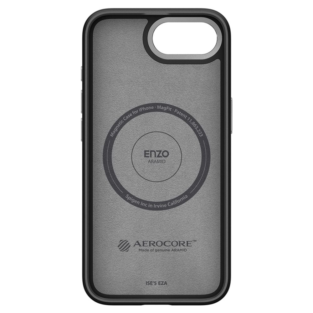 Spigen Enzo Aramid MagSafe iPhone 16e-etui - sort