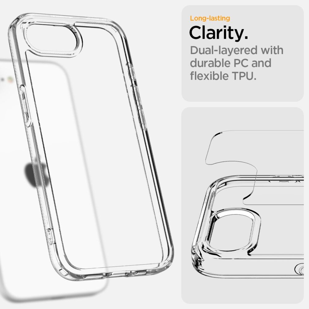 Spigen Ultra Hybrid iPhone 16e-etui - klart