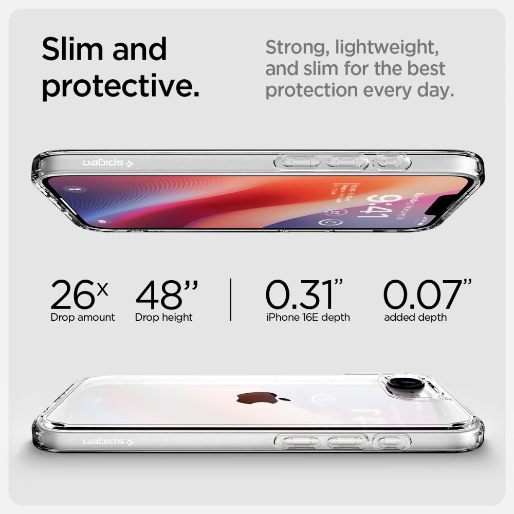 Spigen Ultra Hybrid iPhone 16e-etui - klart