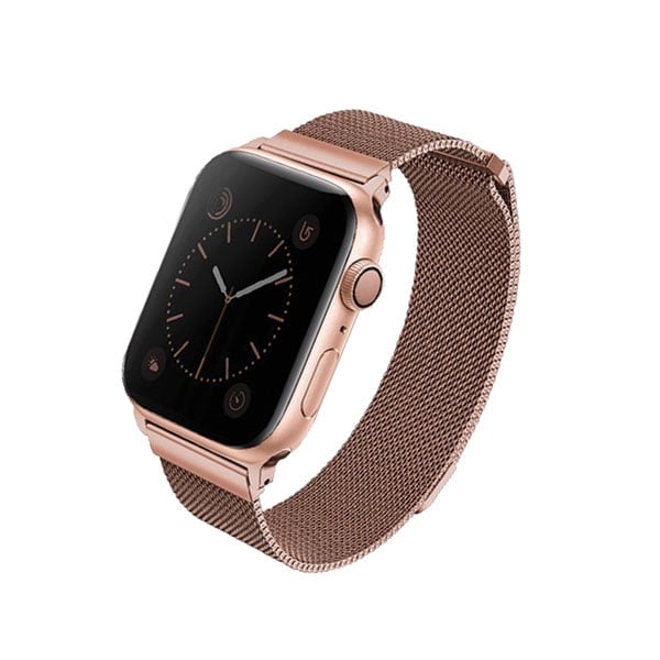 Uniq Dante rostfritt stålarmband till Apple klocka 1/2/3/4/5/6/7/8/SE/SE2 38/40/41mm - Rose Gold
