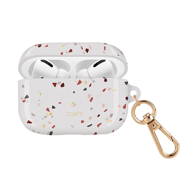 Uniq Coehl Terrazzo AirPods Pro-fodral Vit/Naturlig vit