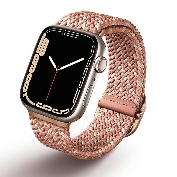 Uniq Aspen Flätat armband till Apple Klocka 1/2/3/4/5/6/7/8/SE/SE2 40/38/41mm - rosa