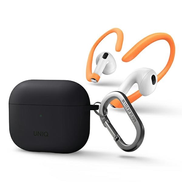 Uniq Nexo-fodral för AirPods 3 + öronkrokar Silikon - grå