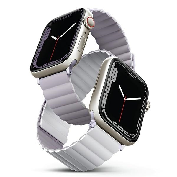 Uniq Revix armband till Apple Klocka 1/2/3/4/5/6/7/8/SE/SE2/Ultra 42/44/45/49mm - lila-vit