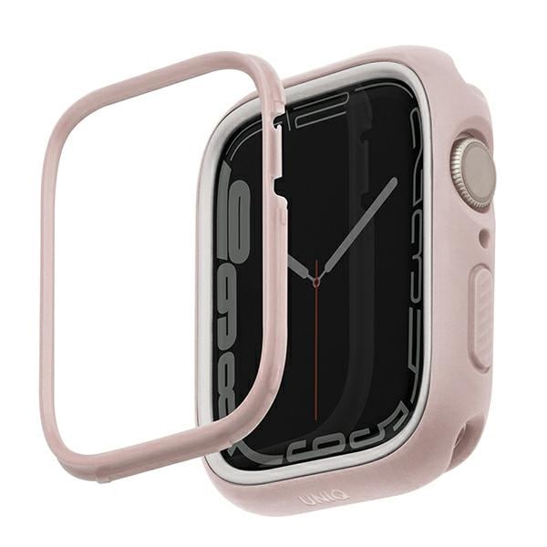 Uniq Moduo fodral för Apple Watch 4/5/6/7/8/SE/SE2 44/45mm - rosa och vitt