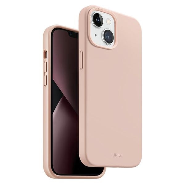 Uniq Lino Hue Magclick laddningsfodral för iPhone 14 Plus - rosa