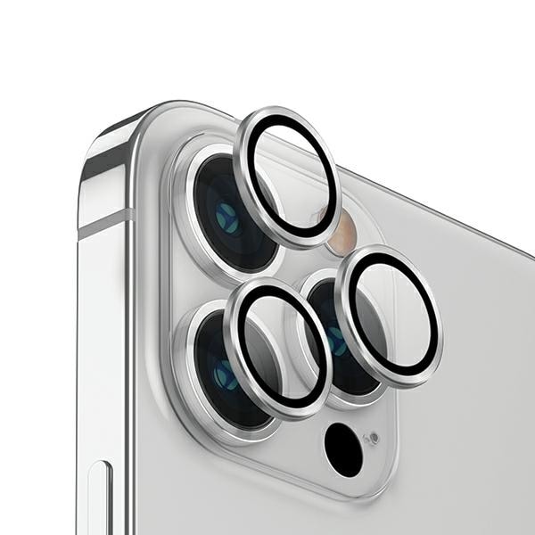 Uniq Optix aluminium kameralinsskydd för iPhone 14 Pro / 14 Pro Max med applikator - silver