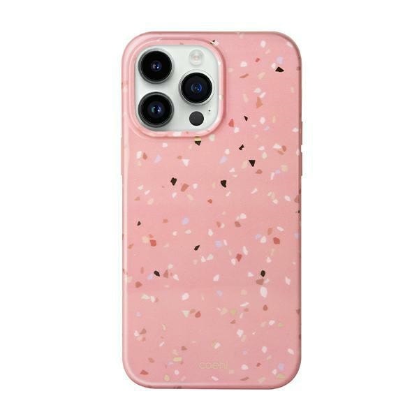 Uniq Coehl Terrazzo-fodral för iPhone 14 Pro Max - rosa