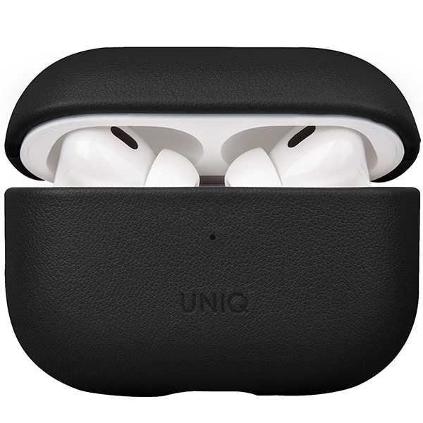 Uniq Terra Fodral i äkta läder för AirPods Pro 2 - svart