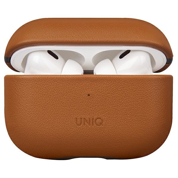 Uniq Terra Fodral i äkta läder för AirPods Pro 2 - brunt