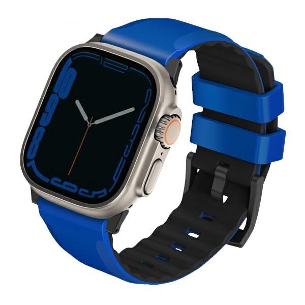 Uniq Linus Airosoft Silikonarmband till Apple Klocka 1/2/3/4/5/6/7/8/SE/SE2/Ultra - Blå