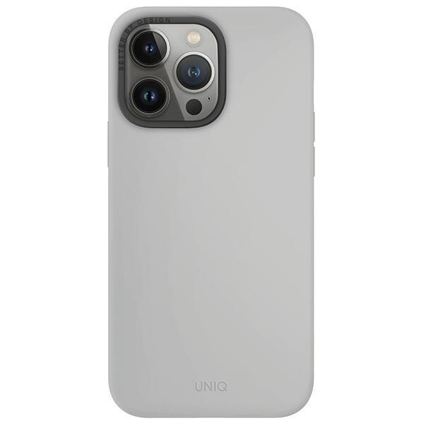 Uniq Lino Hue Magclick laddningsfodral för iPhone 15 Pro Max - ljusgrå