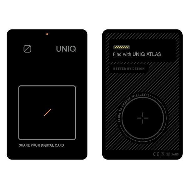 Uniq NFC Locator Atlas grå/grafit Uniq-ATLASCARDTRK-GRAPHITE