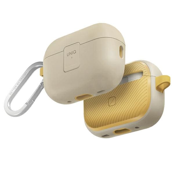 Uniq Clyde Lock Case för AirPods Pro 2 (2022/2023) - beige och gul