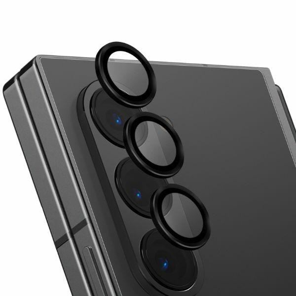 Uniq Optix Aluminium härdat glas för lins med applikator för Samsung Galaxy Z Fold 6 - Svart