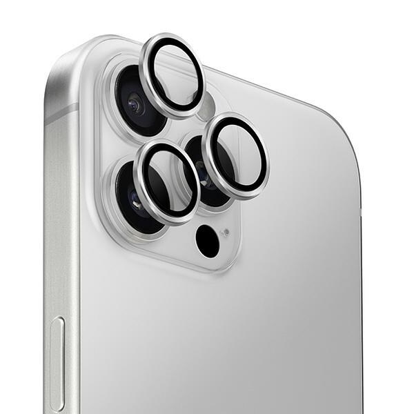 Uniq Optix Aluminum Camera Lens Protector for iPhone 16 Pro 6.3" / 16 Pro Max 6.9" with applicator